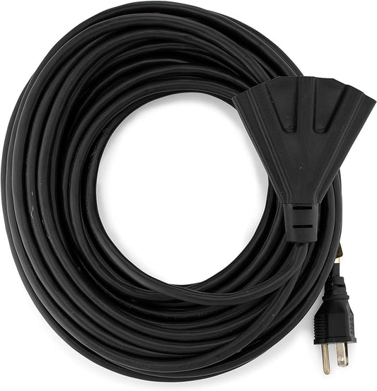 Extension Cord Black Threeway 50'